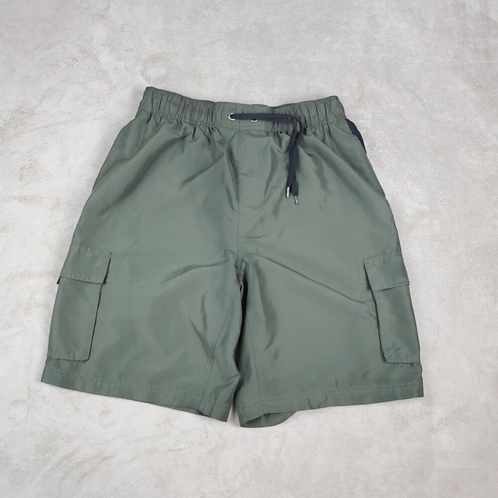 Southpole Cargo Shorts Mens XL Green Microfiber Pockets Lined Quick Dry